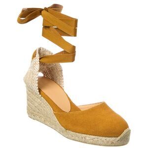 Castañer Carina Canvas Wedge Sandal, Brown